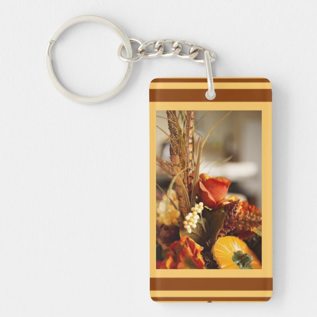 Flowers in Autumn Colours - Key Ring (Front)