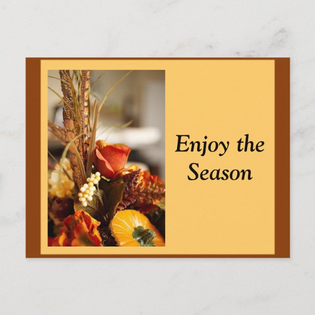 Flowers in Autumn Colours - Postcard (Front)