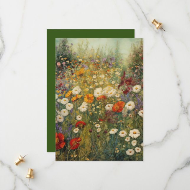 Flowers in bloom save the date (Front/Back In Situ)