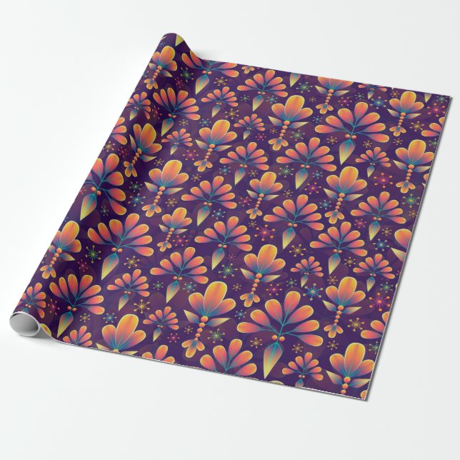 flowers in bloom wrapping paper (Unrolled)