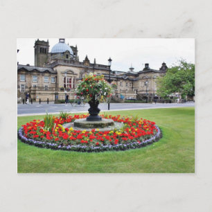 Flowers In Blossom In Front Of Turkish Baths In Ha Postcard