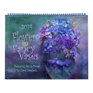 Flowers In Fancy Vases Art Calendar 2014