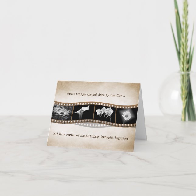 flowers in filmstrip with quote card (Front)