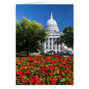 Flowers In Front Of State Capitol Building