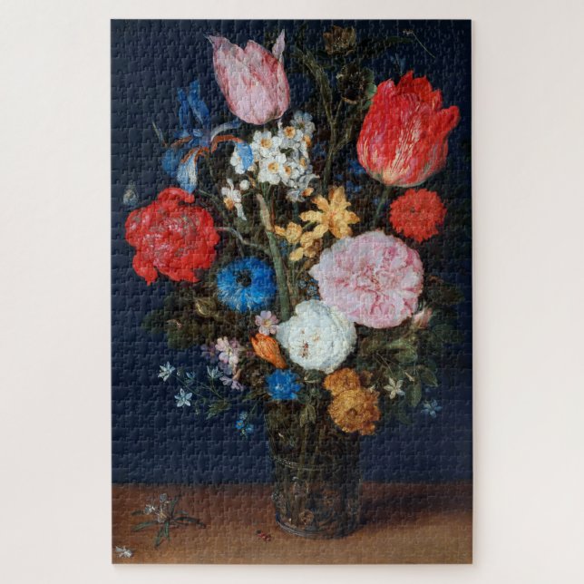 Flowers in Glass Vessel, Jan Brueghel the Elder Jigsaw Puzzle (Vertical)