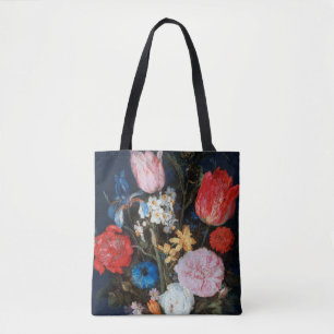 Flowers in Glass Vessel, Jan Brueghel the Elder Tote Bag