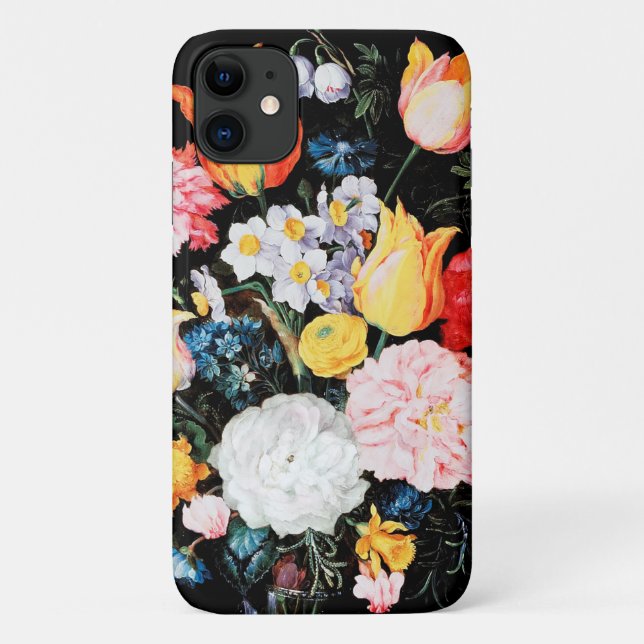 Flowers in Glass Vessel, Jan Brueghel the Younger Case-Mate iPhone Case (Back)