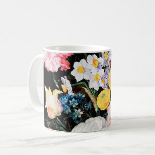 Flowers in Glass Vessel, Jan Brueghel the Younger Coffee Mug