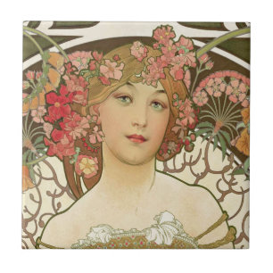 Flowers in her Hair Tile