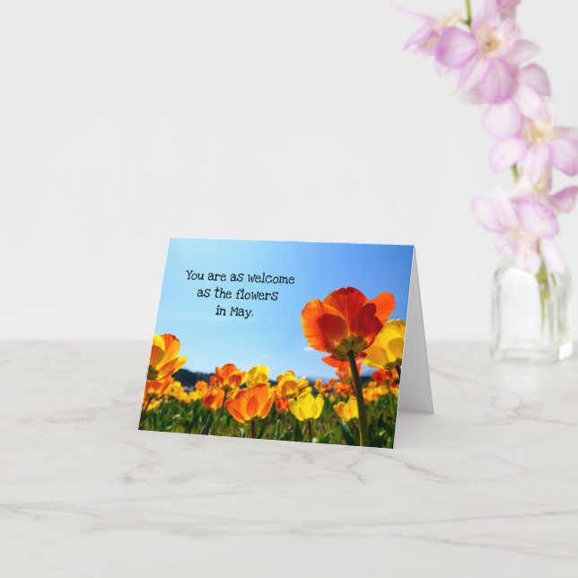 Flowers in May, blank, Card (Orchid)