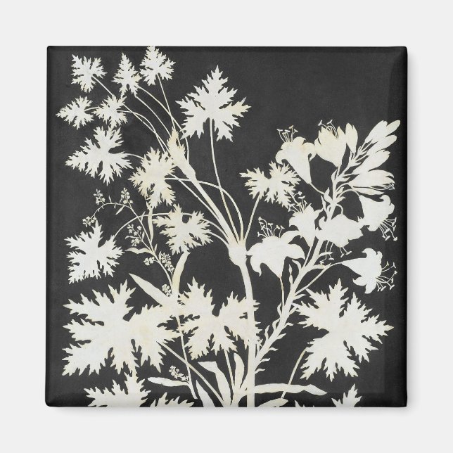 Flowers in Silhouette Magnet (Front)