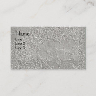 Flowers In Silver Grey Floral Art Business Card