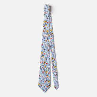 Flowers in Snow Tie