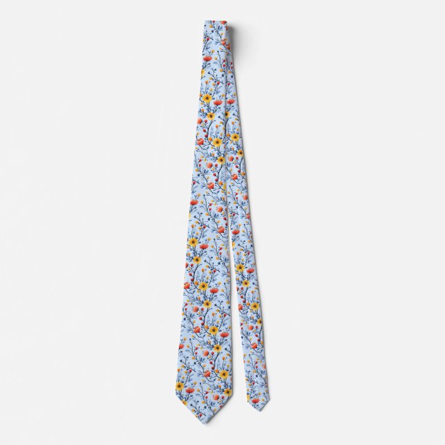 Flowers in Snow Tie (Front)