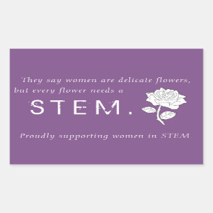 Flowers in STEM Rectangular Sticker