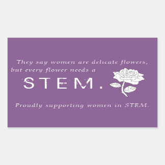 Flowers in STEM Rectangular Sticker