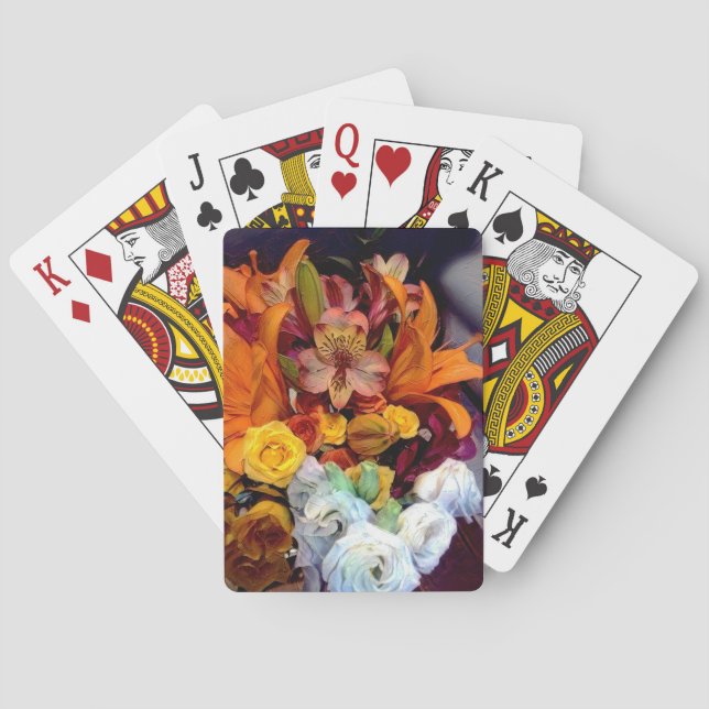 Flowers in Summer Day Playing Cards (Back)