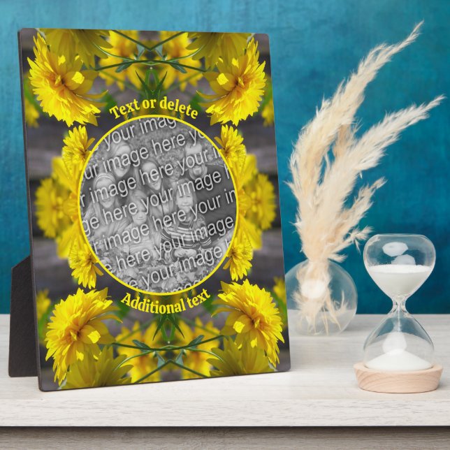 Flowers In Sunshine Add Your Photo  Plaque (Side)