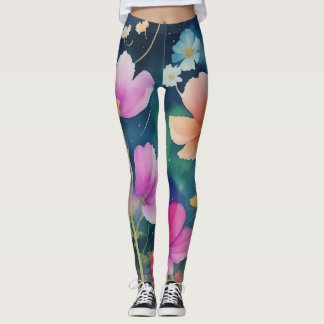 Flowers in the Cosmos Leggings