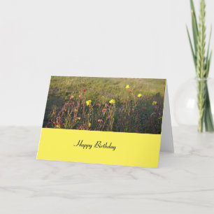 Flowers in the meadow Birthday Card