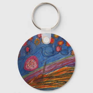 Flowers in the Sky Key Ring