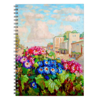 Flowers in the window by Konstantin Gorbatov Notebook