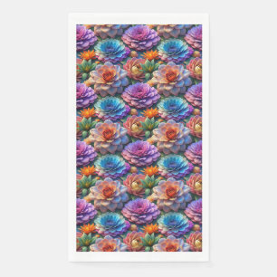 Flowers In Three D Napkin