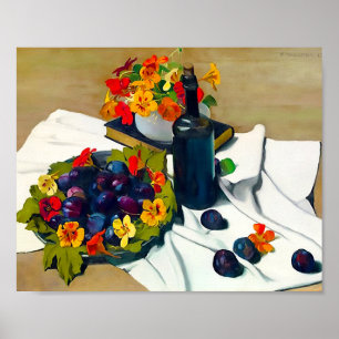 Flowers in Vase 1923 by Felix Vallotton Poster