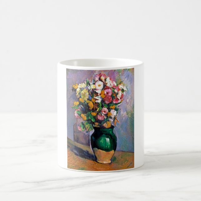 Flowers in Vase, Cezanne Coffee Mug (Center)