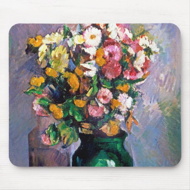 Flowers in Vase, Cezanne Mouse Pad (Front)