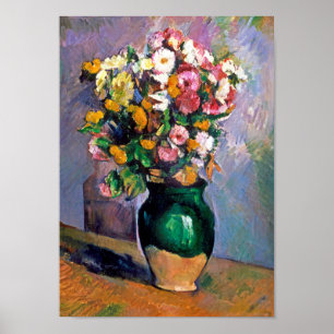 Flowers in Vase, Cezanne Poster