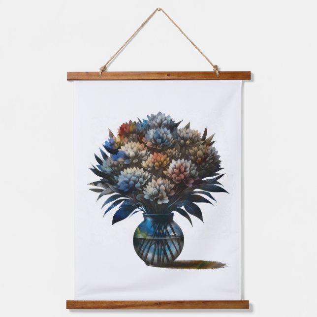 Flowers in Vase Hanging Tapestry (Front)