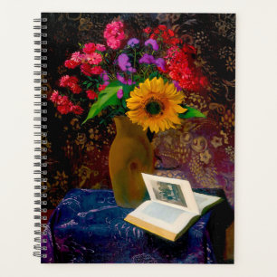 Flowers in Vase with Sunflower by Felix Vallotton Planner