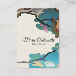 Flowers in Watercolors PAPER & SIZE OPTIONS -Large Business Card