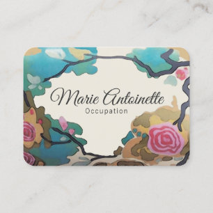 Flowers in Watercolors PAPER & SIZE OPTIONS -Large Business Card