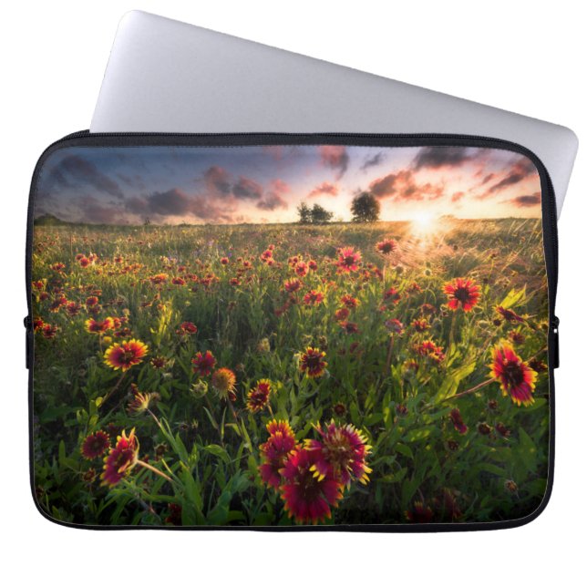 Flowers | Indian Blanket Wildflower Texas Laptop Sleeve (Front)