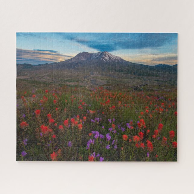Flowers | Indian Paintbrush & Penstemon Jigsaw Puzzle (Horizontal)