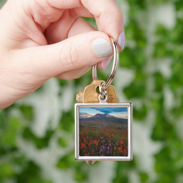 Flowers | Indian Paintbrush & Penstemon Key Ring (Hand)