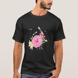 Flowers Insect Women Girls Kids Idea Dragonfly T-Shirt