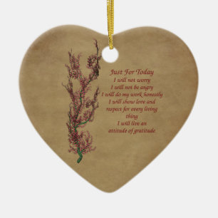 Flowers Inspirational Words Ornament