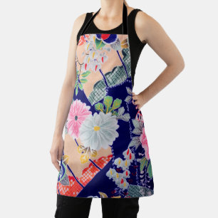 Flowers, Japanese Design Apron