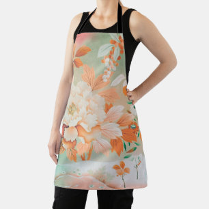 Flowers, Japanese Design Apron