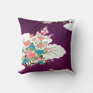 Flowers, Japanese Design Cushion