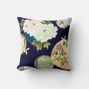 Flowers, Japanese Design Cushion