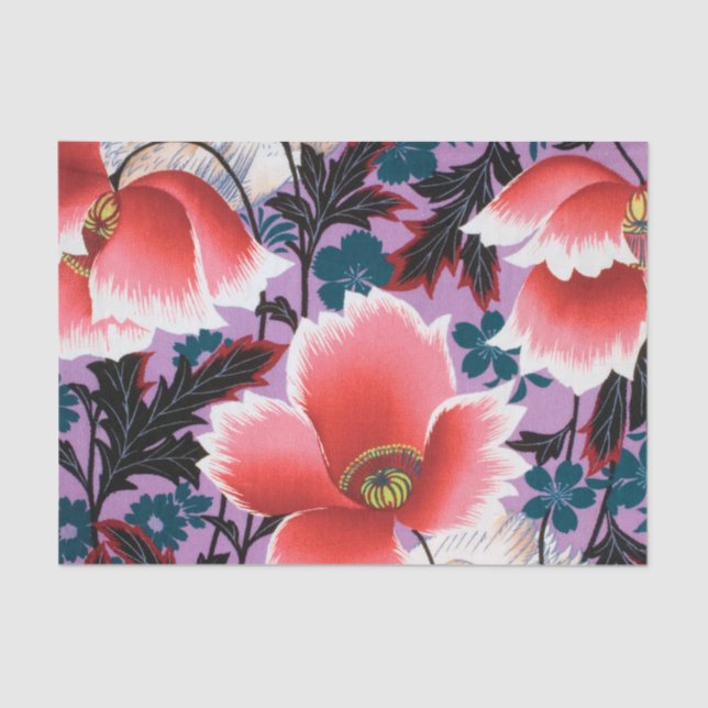 Flowers, Japanese Design Tissue Paper (Front)