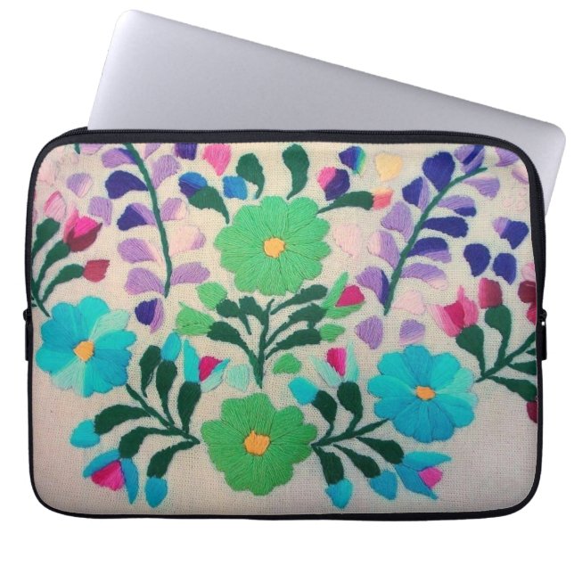 flowers laptop sleeve (Front)