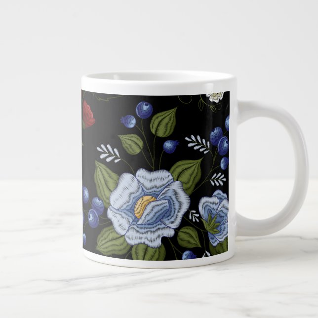 Flowers Large Coffee Mug (Right)