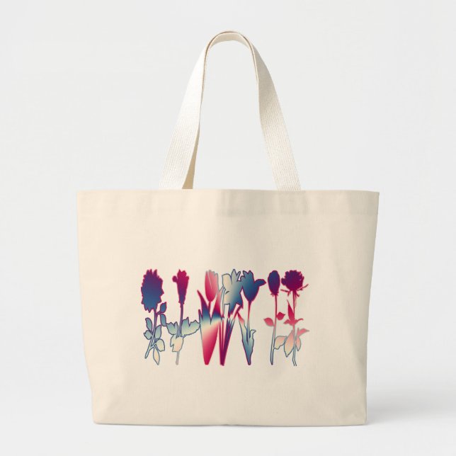 Flowers Large Tote Bag (Front)