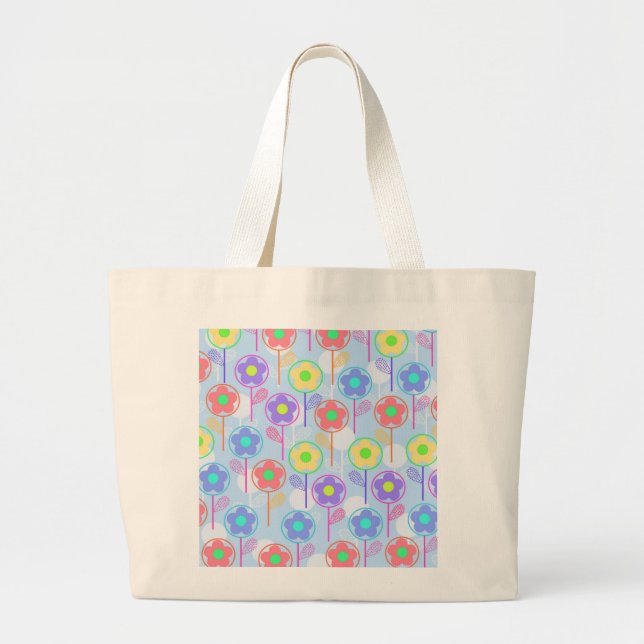 Flowers Large Tote Bag (Front)