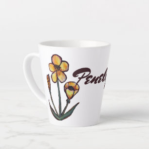 Flowers latte mug